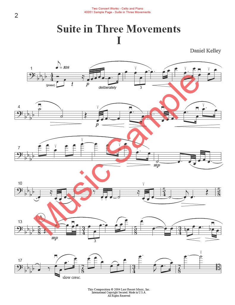 Two Concert Works for Cello and Piano