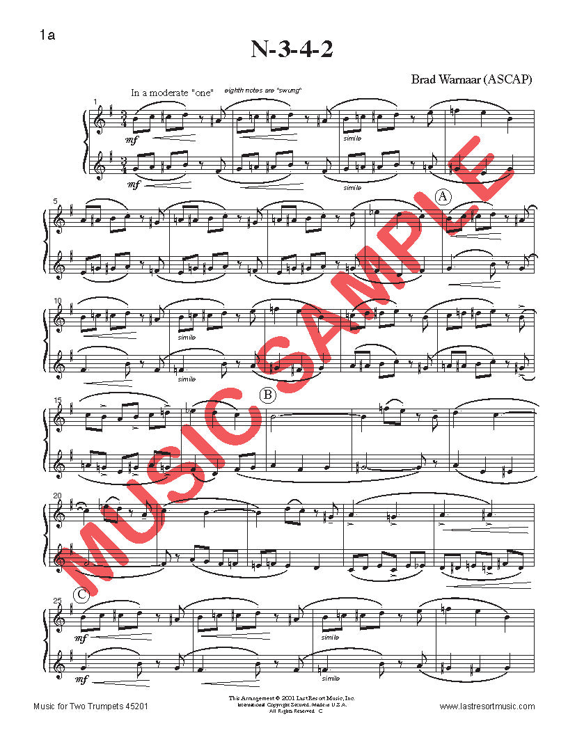 Music for Two Trumpets - Volume 1