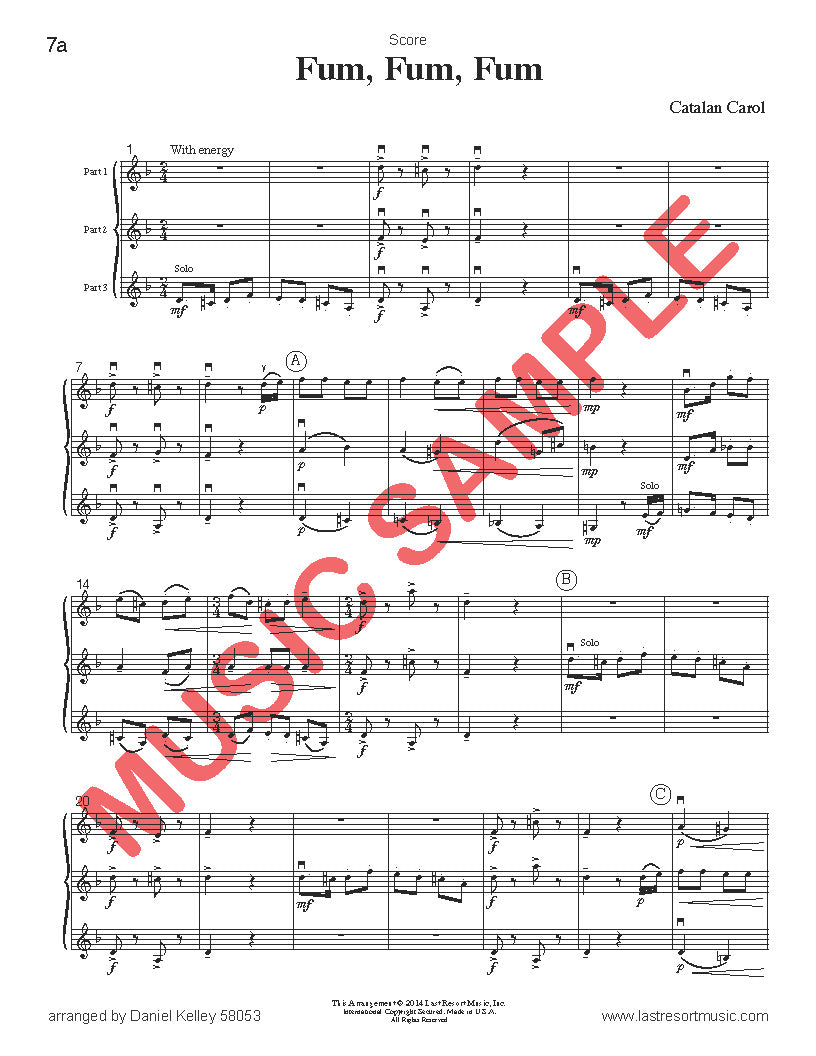 Music for Three Treble Instruments Christmas Collection No. 3-Holiday Favorites