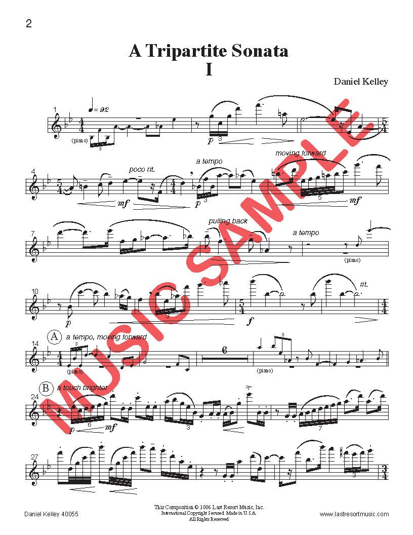 A Tripartite Sonata for Flute & Piano - Last Resort Music Publishing