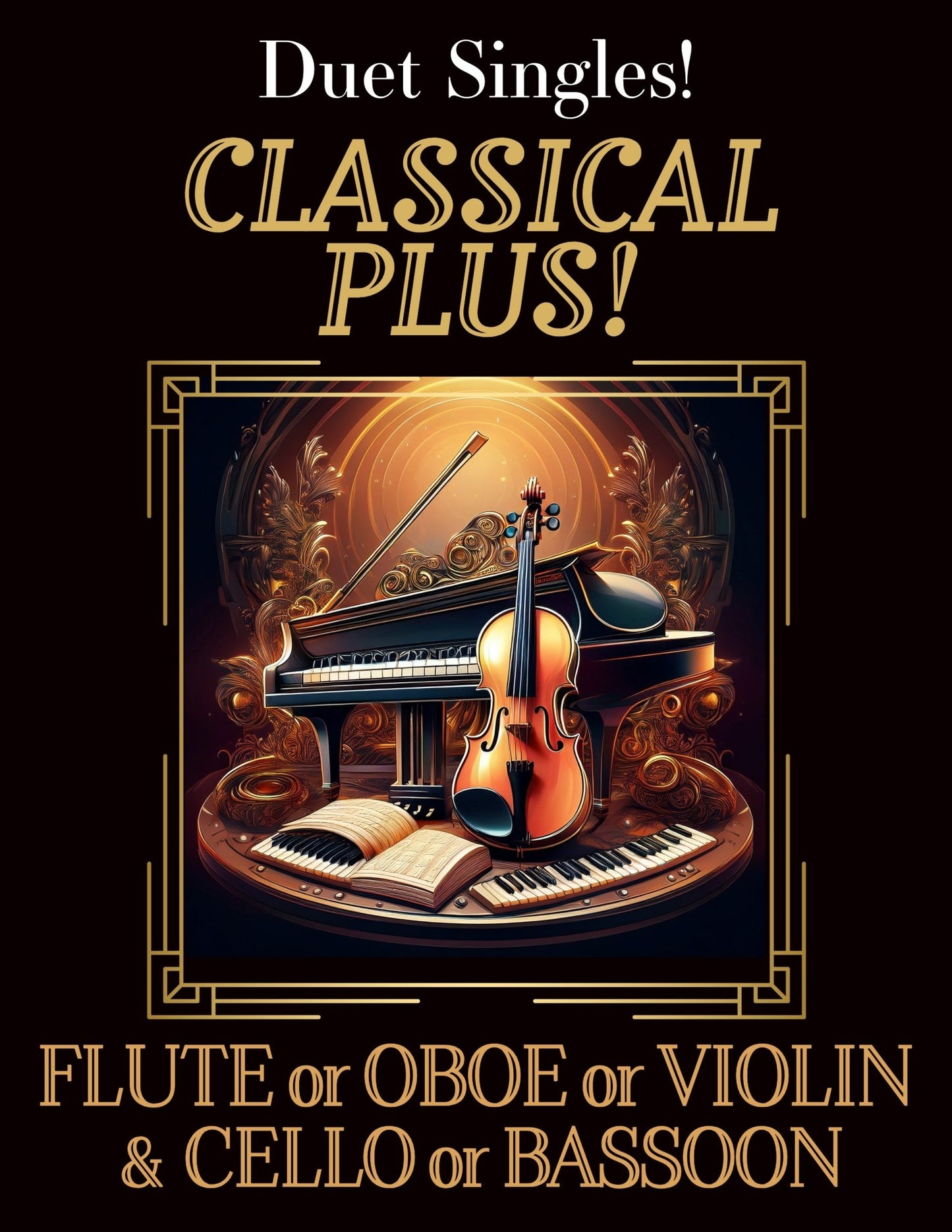 DUET SINGLES: Classical Plus! for Flute or Oboe or Violin & Cello or Bassoon CHOOSE a TITLE! - Last Resort Music Publishing