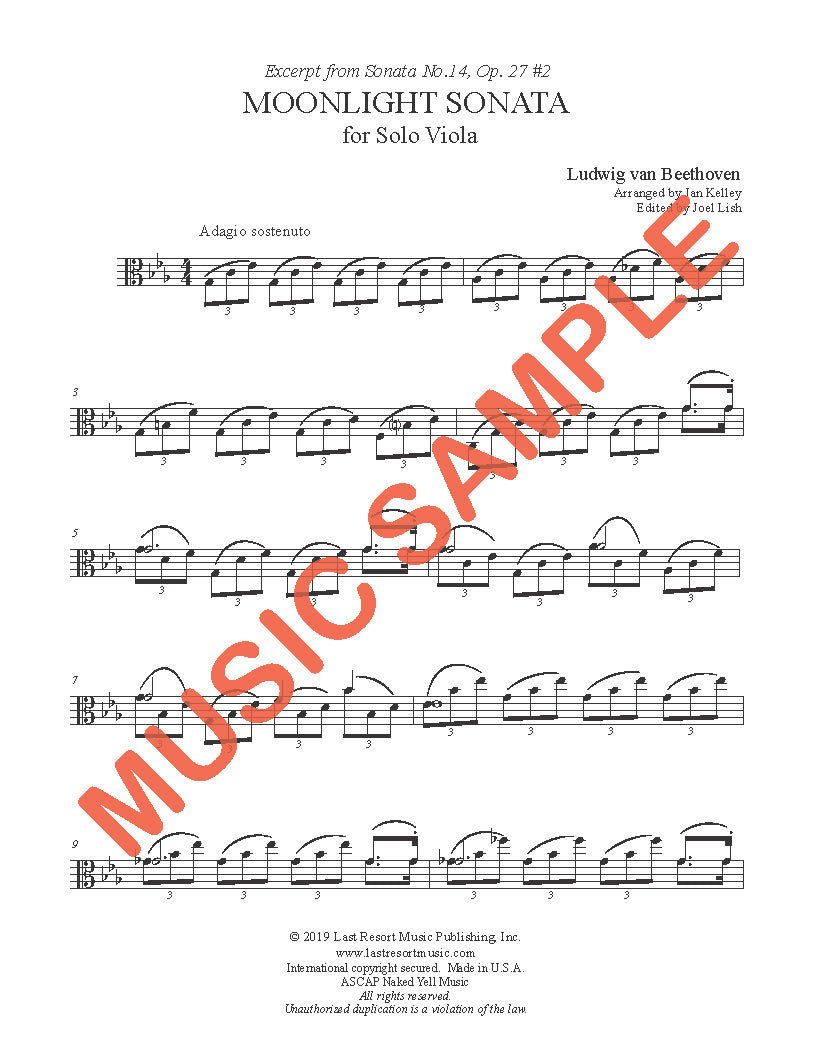 Moonlight Sonata for Solo Viola - Last Resort Music Publishing