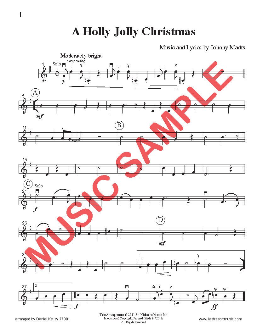Music for Four, Collection No. 1 - Popular Christmas Favorites - Last Resort Music Publishing