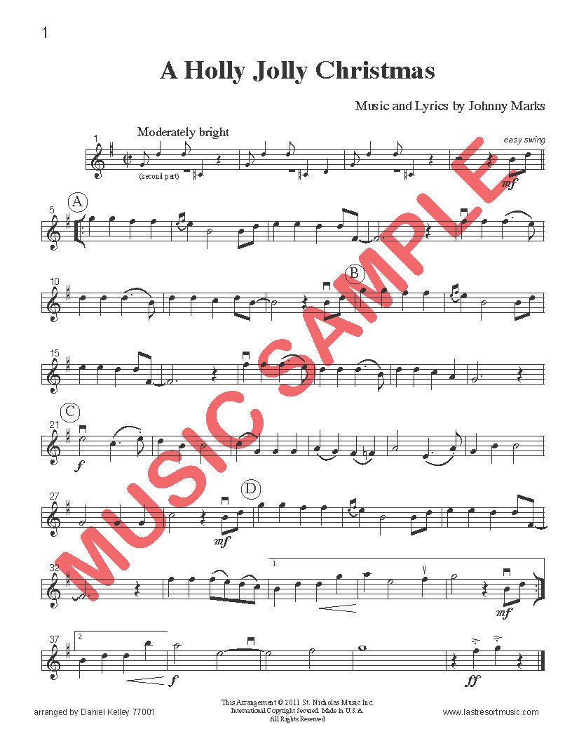 Music for Four, Collection No. 1 - Popular Christmas Favorites - Last Resort Music Publishing