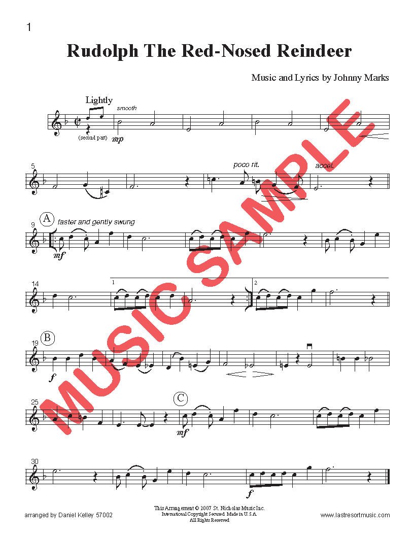 Music for Three Collection No. 2 - Popular Christmas Favorites - Last Resort Music Publishing