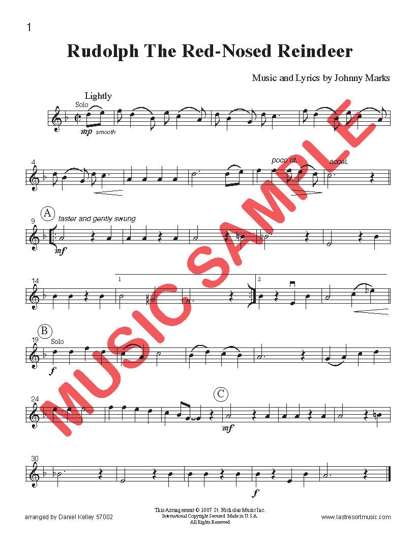 Music for Three Collection No. 2 - Popular Christmas Favorites - Last Resort Music Publishing