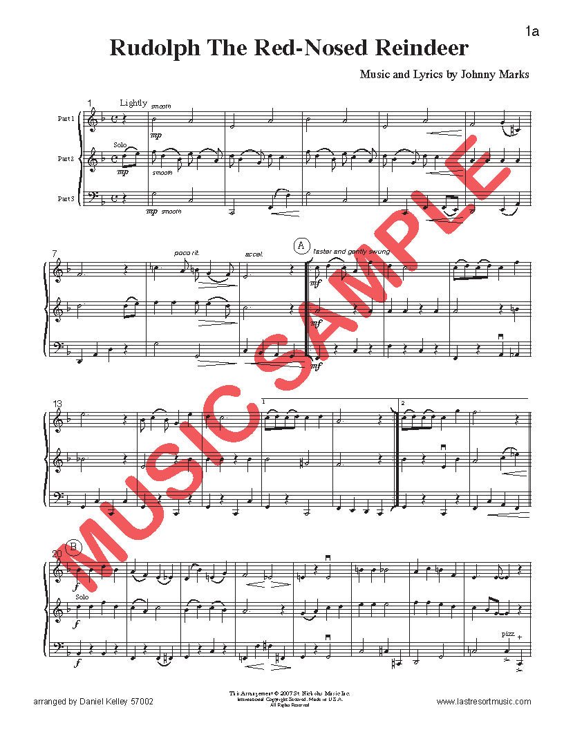 Music for Three Collection No. 2 - Popular Christmas Favorites - Last Resort Music Publishing