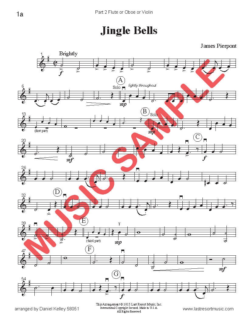 Music for Three Treble Instruments Christmas Collection No. 1 - Holiday Favorites - Last Resort Music Publishing