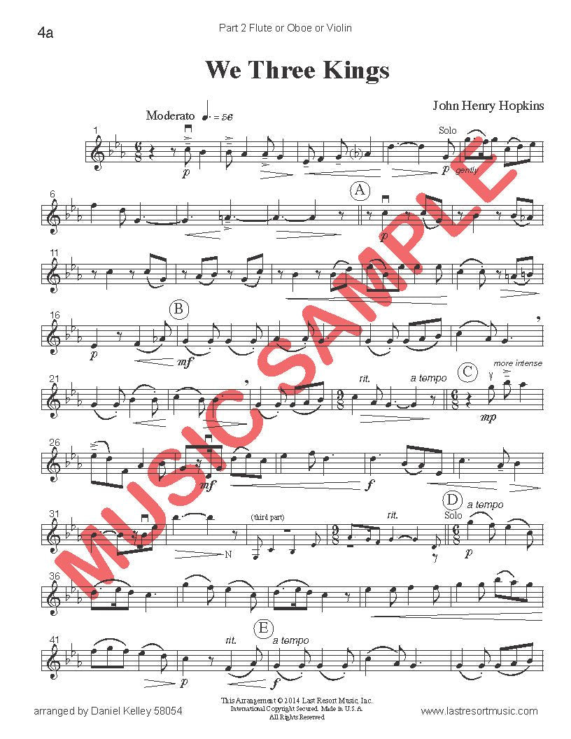 Music for Three Treble Instruments Christmas Collection No. 4 - Holiday Favorites - Last Resort Music Publishing