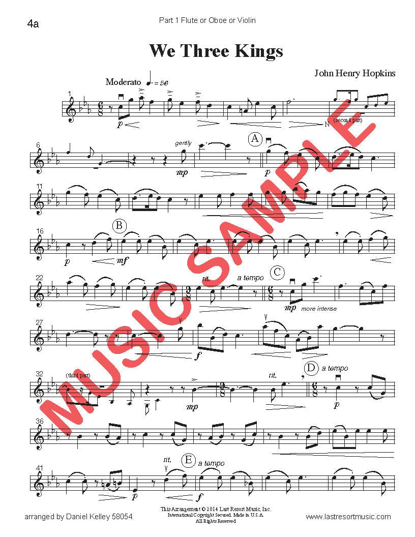 Music for Three Treble Instruments Christmas Collection No. 4 - Holiday Favorites - Last Resort Music Publishing