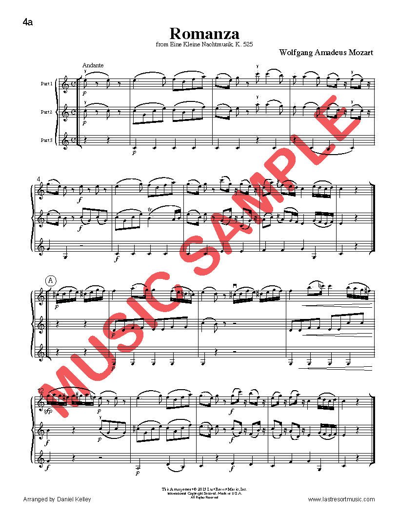 Music for Three Treble Instruments Collection No. 1 - Wedding & Classical Favorites - Last Resort Music Publishing