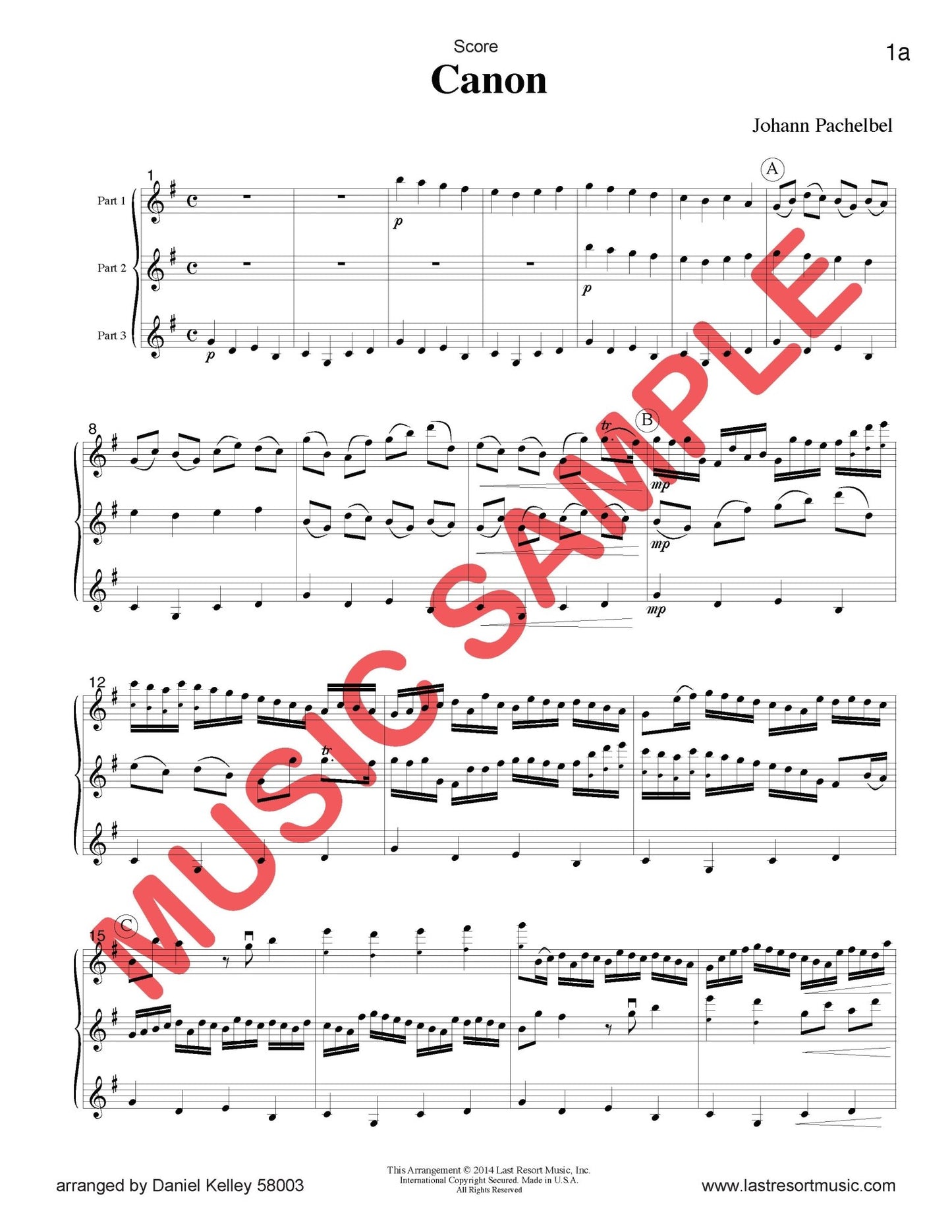 Music for Three Treble Instruments Collection No. 3 - Wedding & Classical Favorites - Last Resort Music Publishing