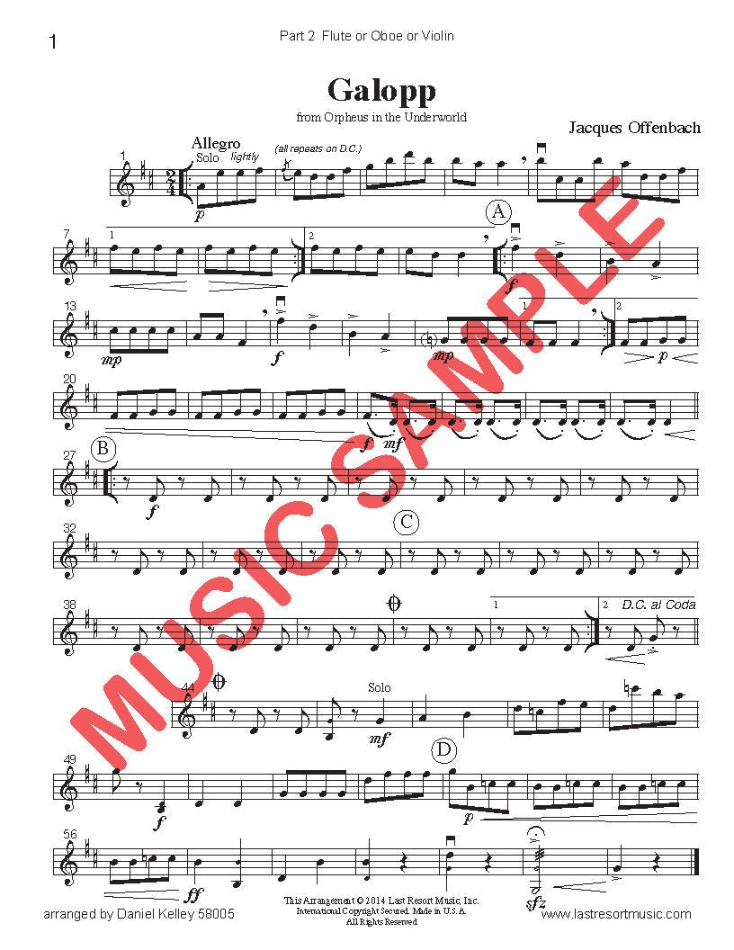 Music for Three Treble Instruments Collection No. 5 - Wedding & Classical Favorites - Last Resort Music Publishing