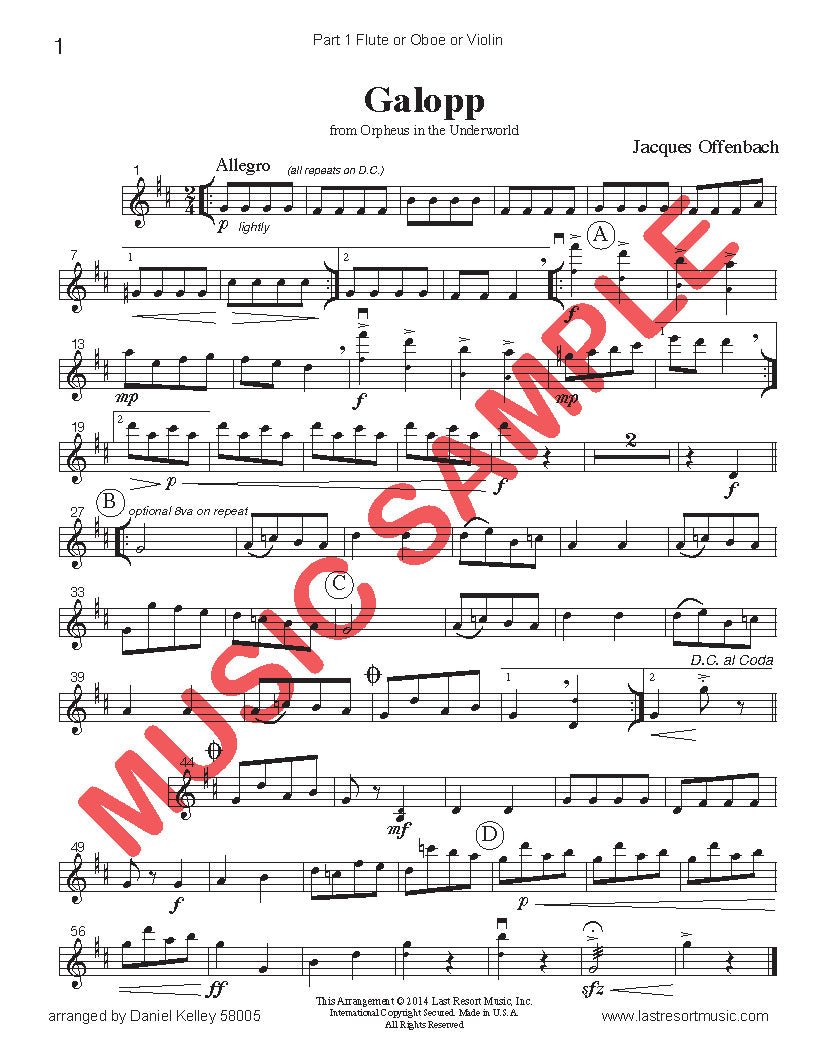 Music for Three Treble Instruments Collection No. 5 - Wedding & Classical Favorites - Last Resort Music Publishing