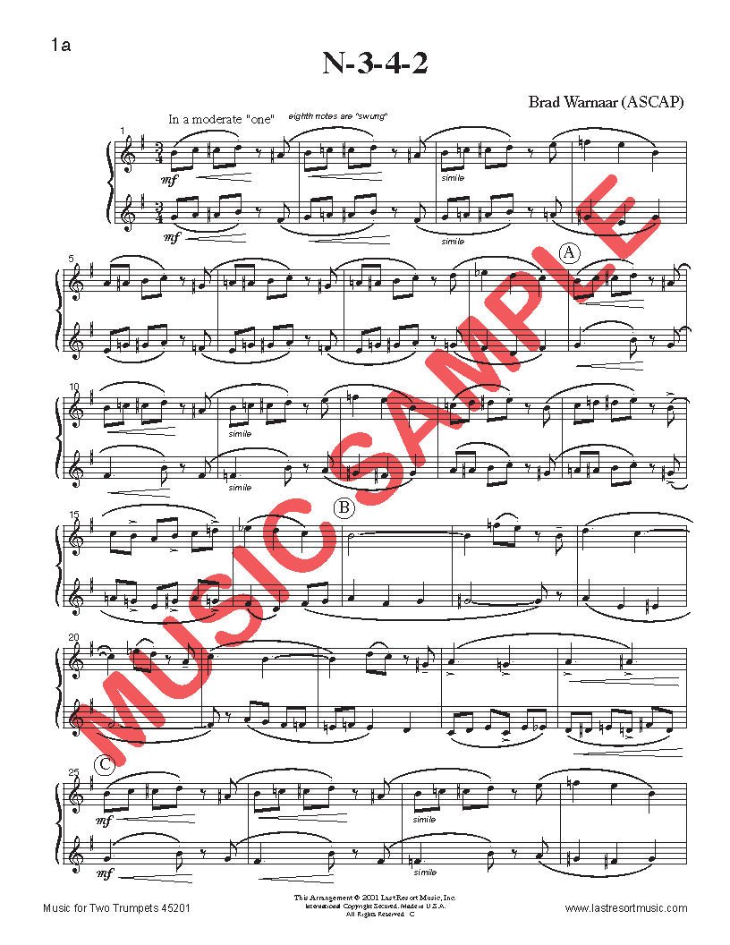 Music for Two Trumpets - Volume 1 - Last Resort Music Publishing