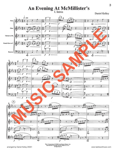An Evening at McMillister's for Woodwind Quintet