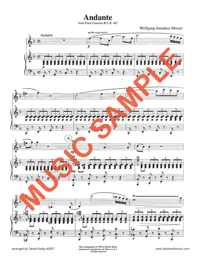 Andante Theme from Elvira Madigan for Flute & Piano