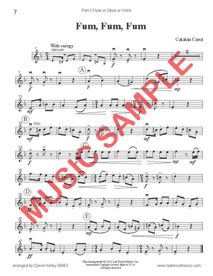 Music for Three Treble Instruments Christmas Collection No. 3-Holiday Favorites