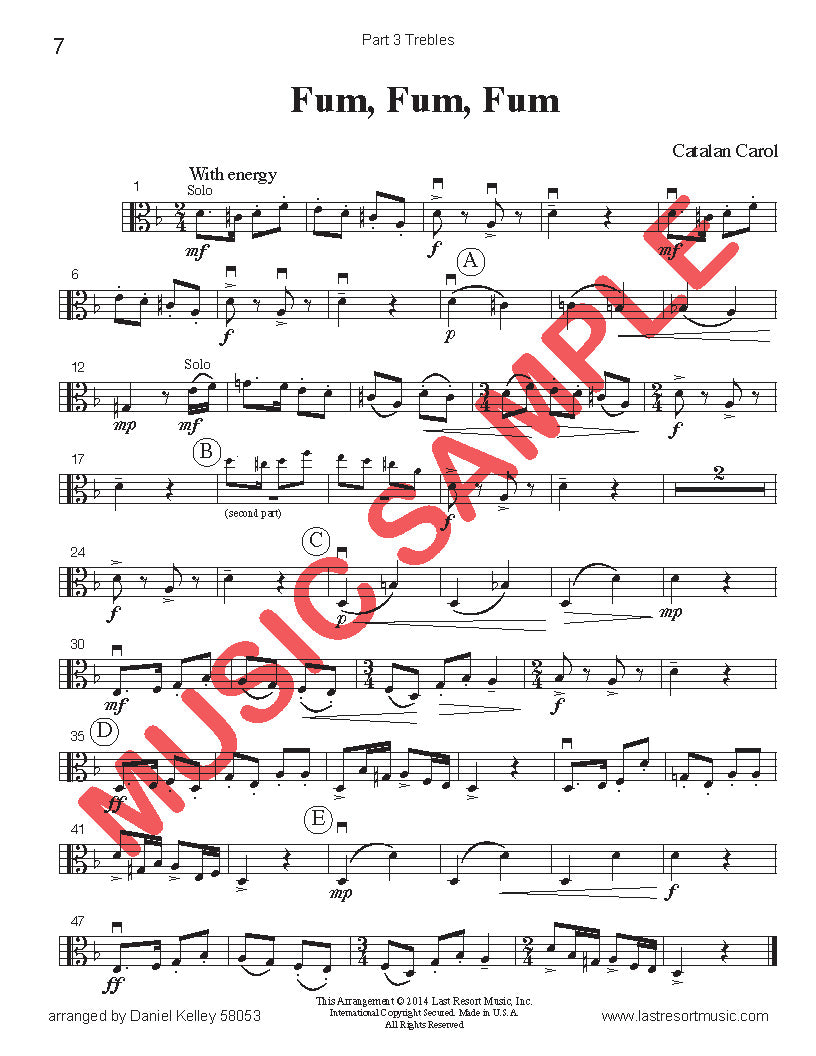 Music for Three Treble Instruments Christmas Collection No. 3-Holiday Favorites