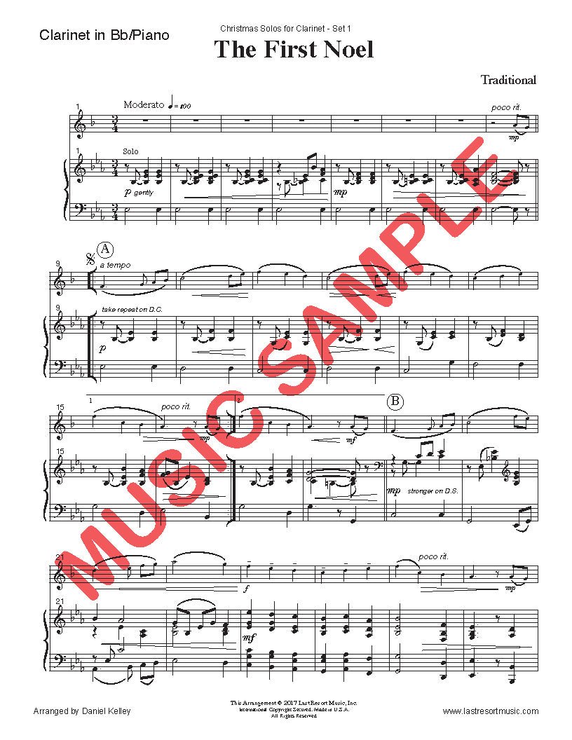 Christmas Solos for Clarinet in Bb & Piano: Choose a Set! - Last Resort Music Publishing