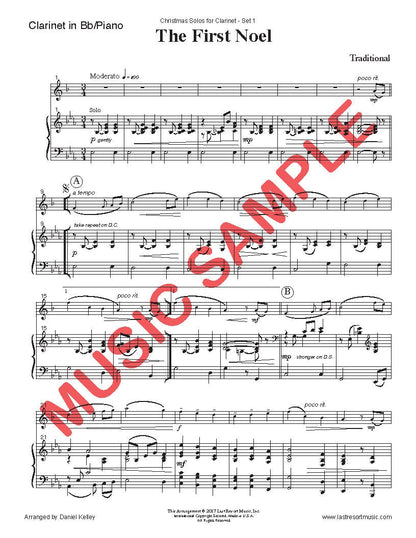 Christmas Solos for Clarinet in Bb & Piano: Choose a Set! - Last Resort Music Publishing