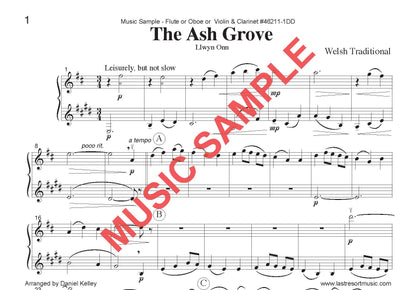 DUET SINGLES: Ash Grove, Happy Birthday & more! for Flute or Oboe or Violin & Clarinet CHOOSE A TITLE! - Last Resort Music Publishing