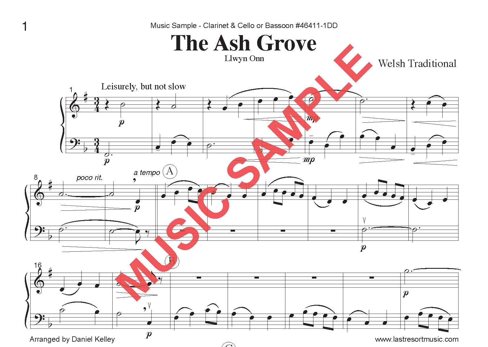 DUET SINGLES: Choose a Title - Ash Grove, Happy Birthday & more! for Clarinet & Cello or Bassoon CHOOSE a TITLE! - Last Resort Music Publishing