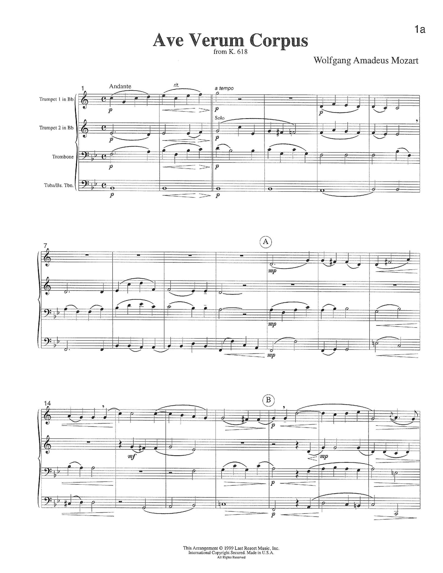 Music for Four Brass, Volume 2 - Last Resort Music Publishing
