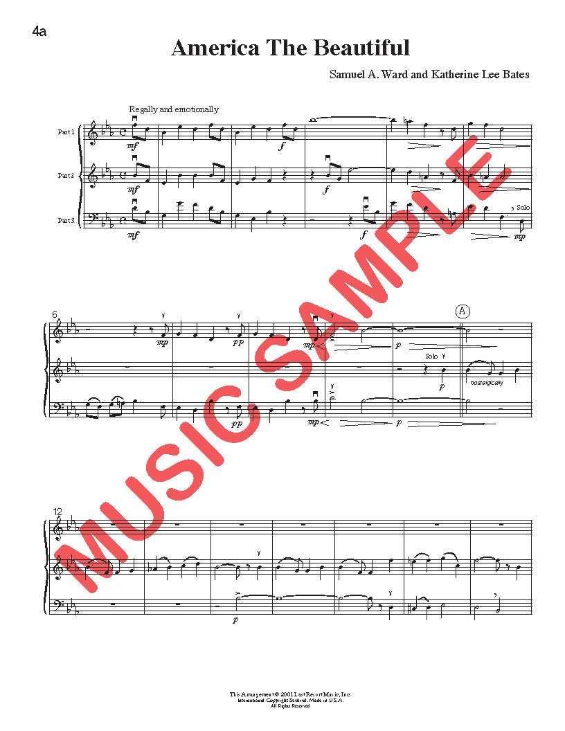 Music for Three Collection No. 1 - Patriotic Songs - Last Resort Music Publishing