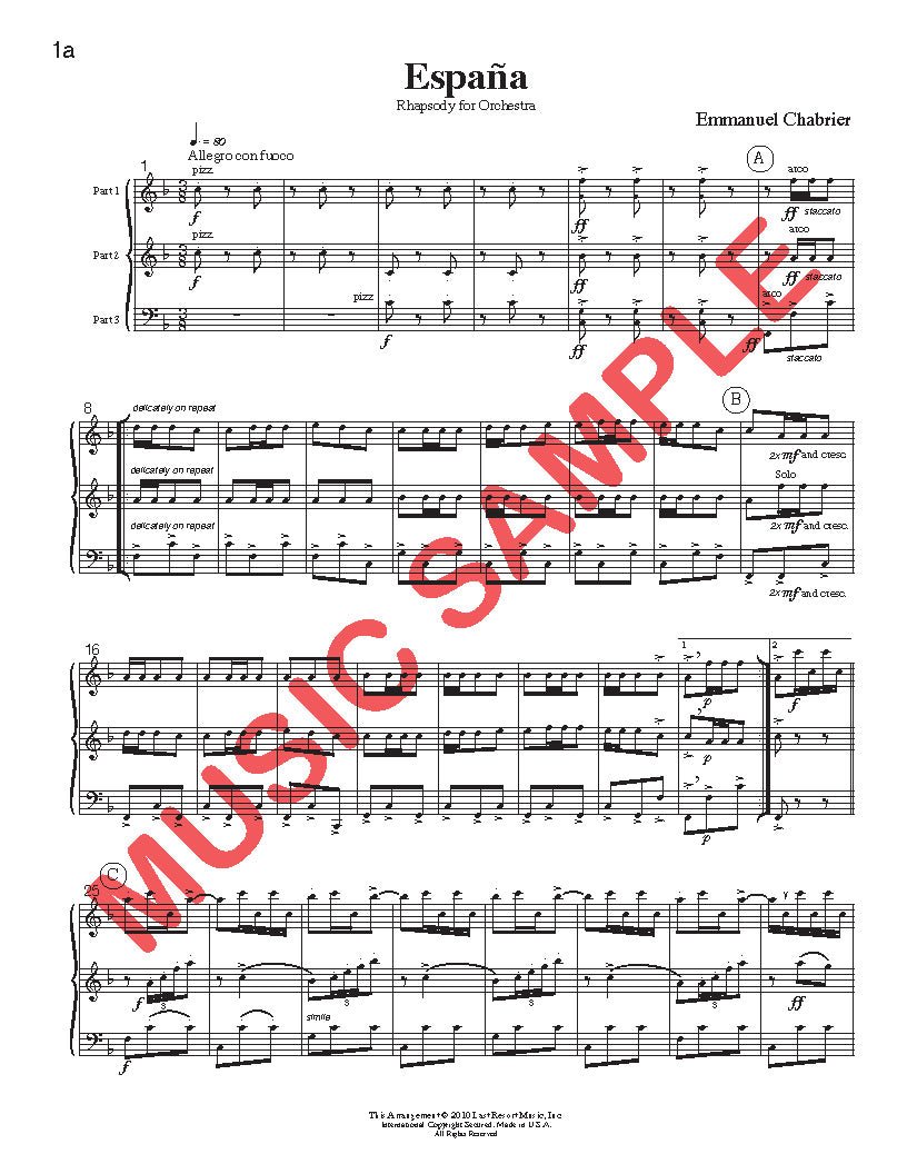 Music for Three Collection No. 8 - España - Last Resort Music Publishing