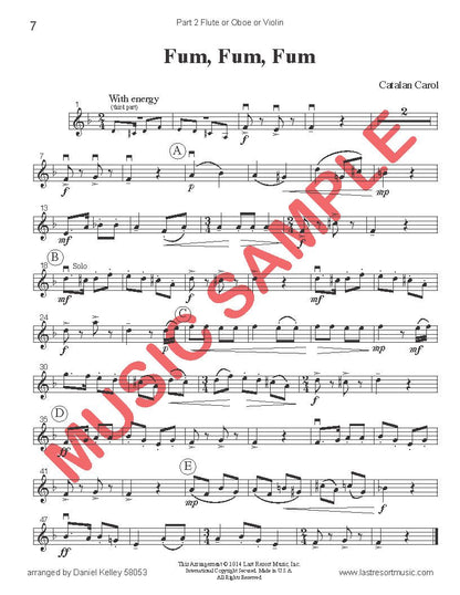 Music for Three Treble Instruments Christmas Collection No. 3 - Holiday Favorites - Last Resort Music Publishing