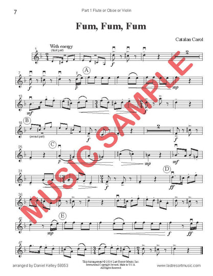 Music for Three Treble Instruments Christmas Collection No. 3 - Holiday Favorites - Last Resort Music Publishing