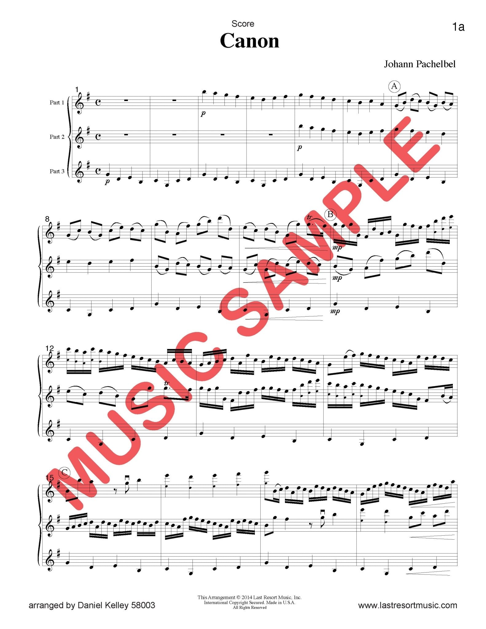 Music for Three Treble Instruments Collection No. 3 - Wedding & Classical Favorites - Last Resort Music Publishing