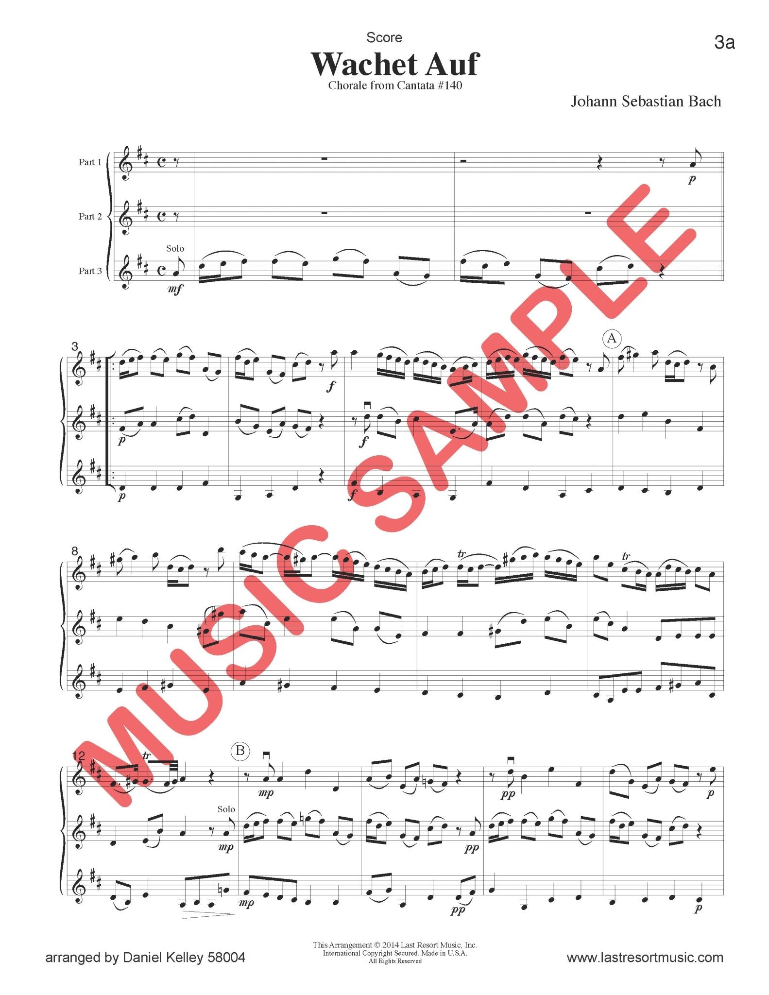 Music for Three Treble Instruments Collection No. 4 - Sacred Music - Last Resort Music Publishing