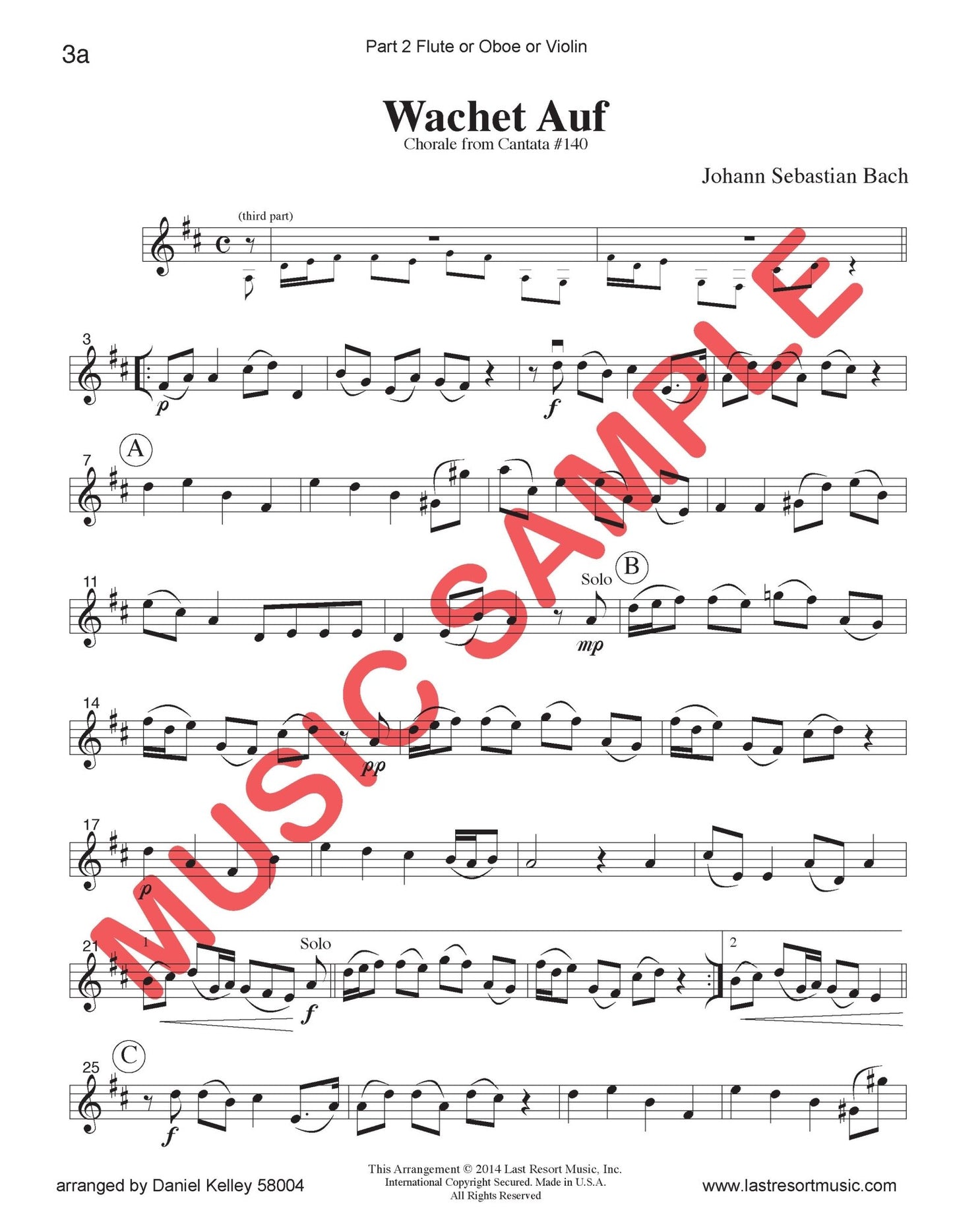 Music for Three Treble Instruments Collection No. 4 - Sacred Music - Last Resort Music Publishing
