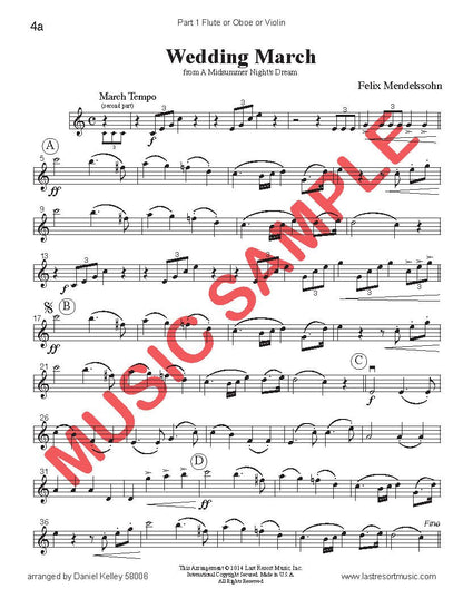 Music for Three Treble Instruments Collection No. 6 - Wedding & Classical Favorites - Last Resort Music Publishing