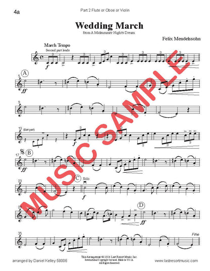 Music for Three Treble Instruments Collection No. 6 - Wedding & Classical Favorites - Last Resort Music Publishing