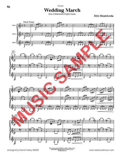 Music for Three Treble Instruments Collection No. 6 - Wedding & Classical Favorites - Last Resort Music Publishing