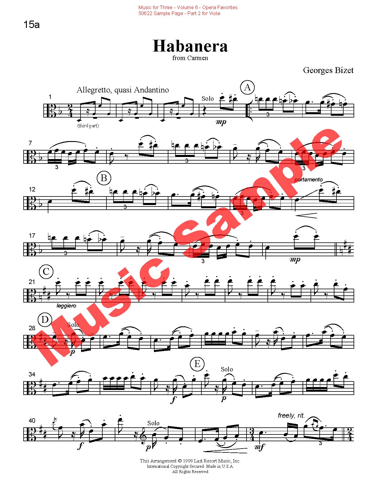 Music for Three, Volume 6 - Last Resort Music Publishing