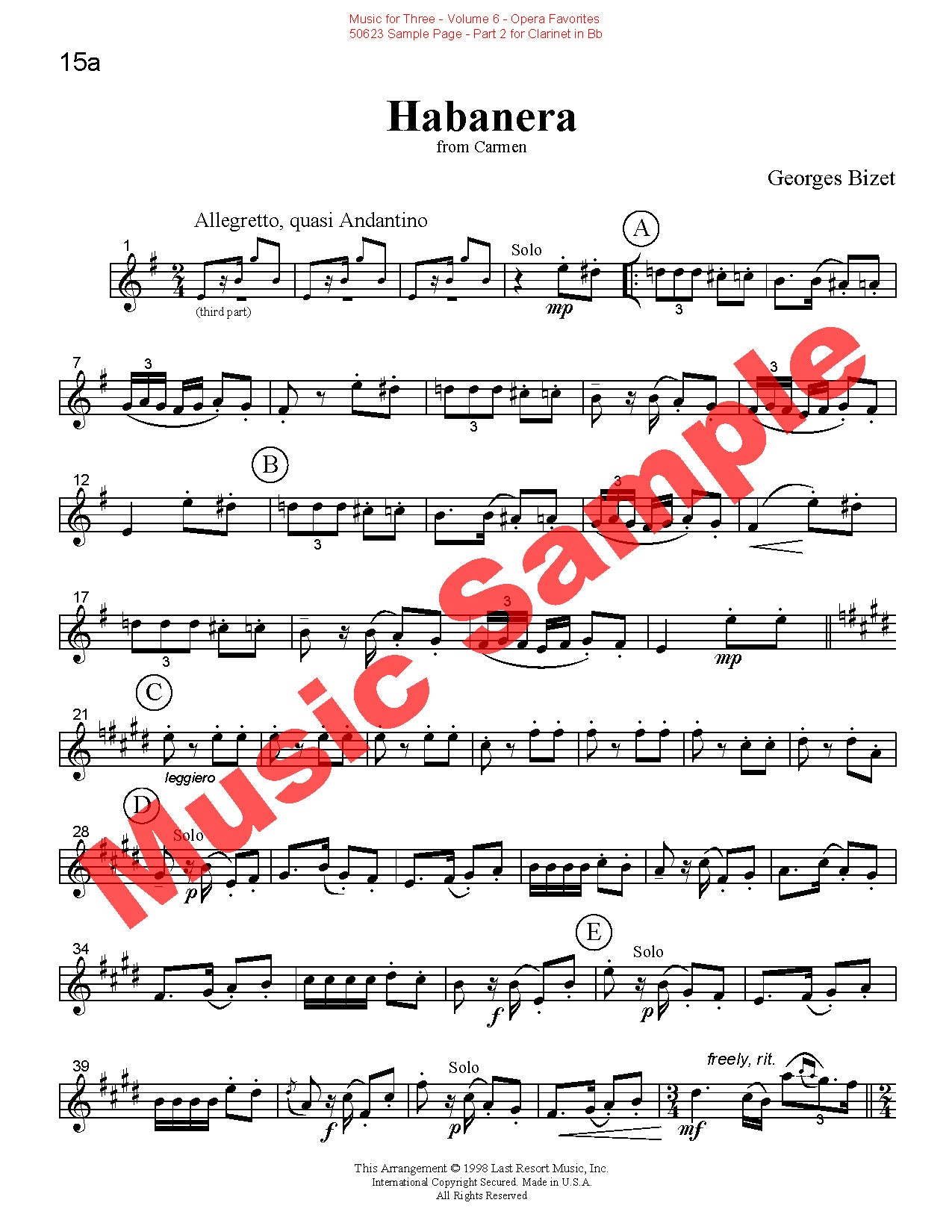 Music for Three, Volume 6 - Last Resort Music Publishing