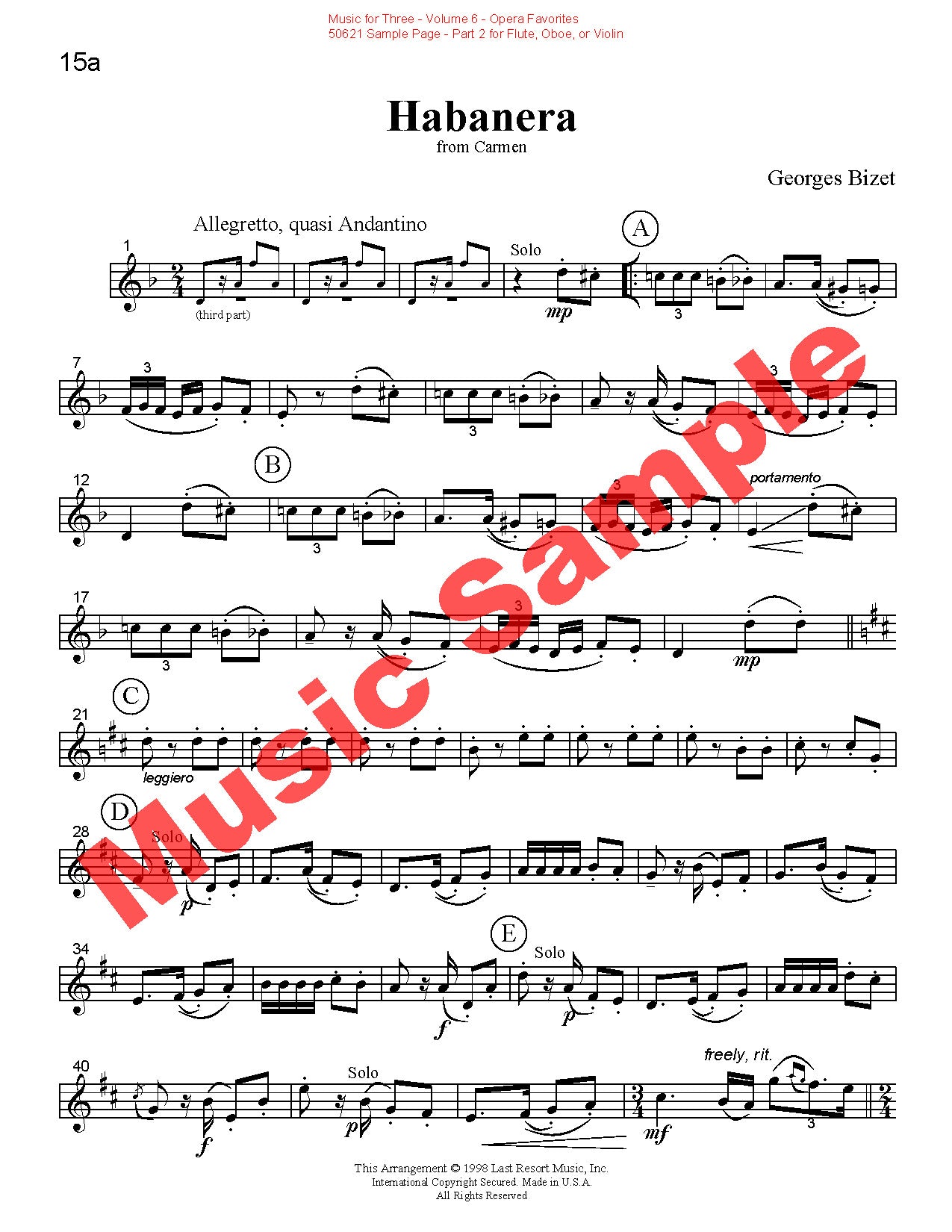 Music for Three, Volume 6 - Last Resort Music Publishing