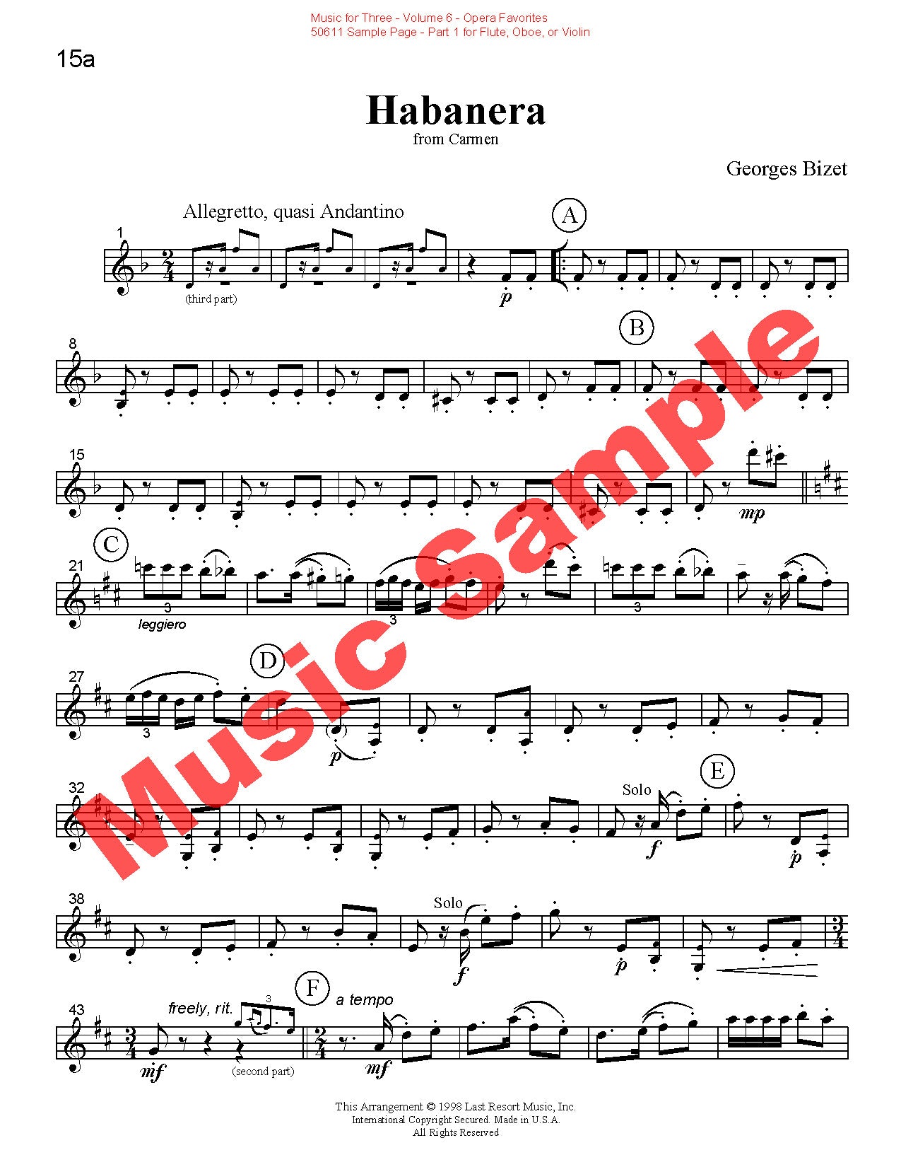 Music for Three, Volume 6 - Last Resort Music Publishing
