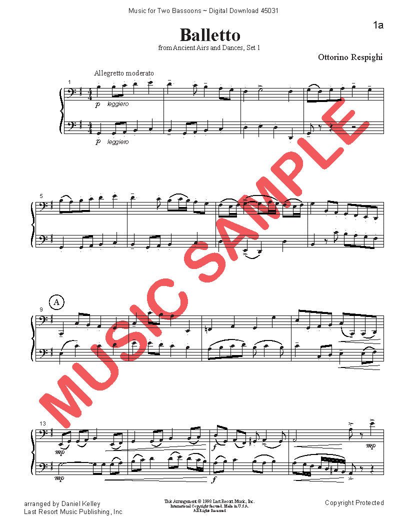 Music for Two Bassoons - Volume 1 - Last Resort Music Publishing