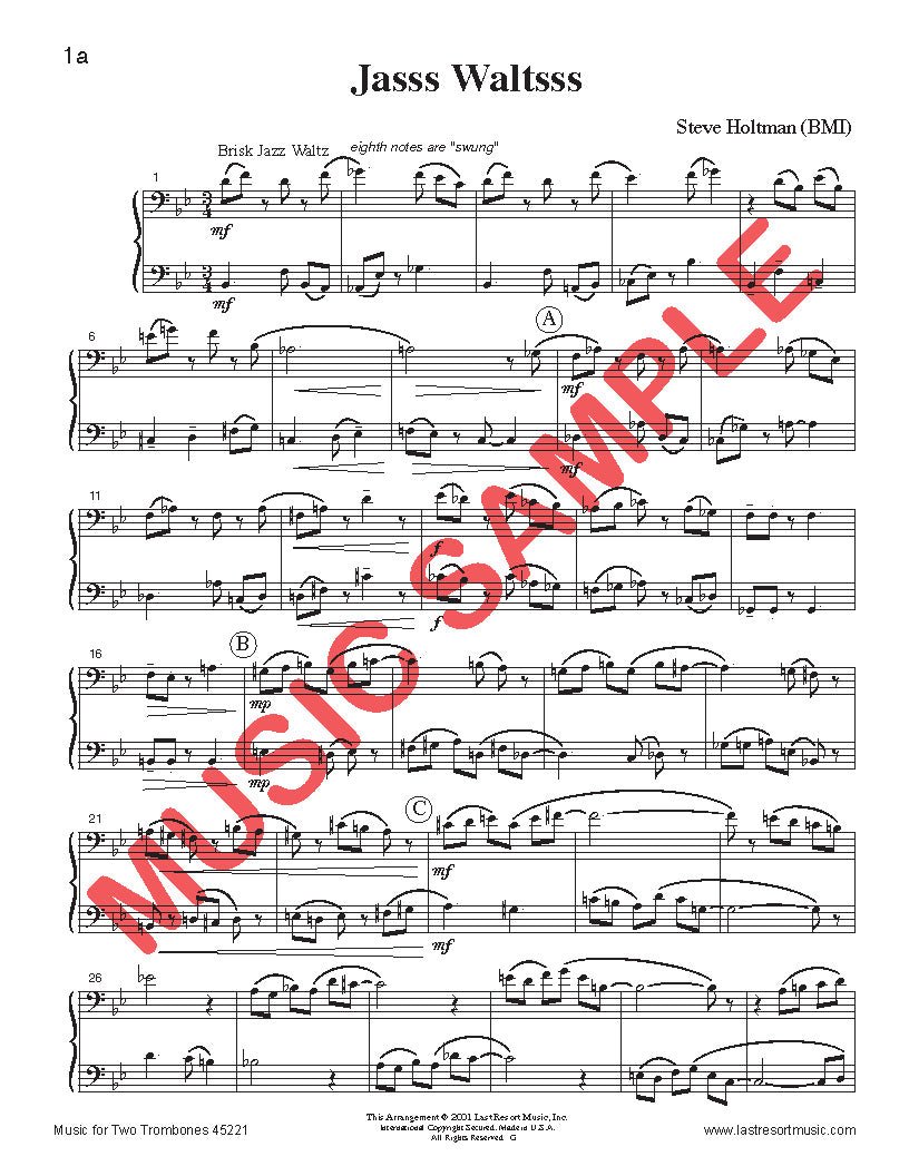 Music for Two Trombones - Volume 1 - Last Resort Music Publishing
