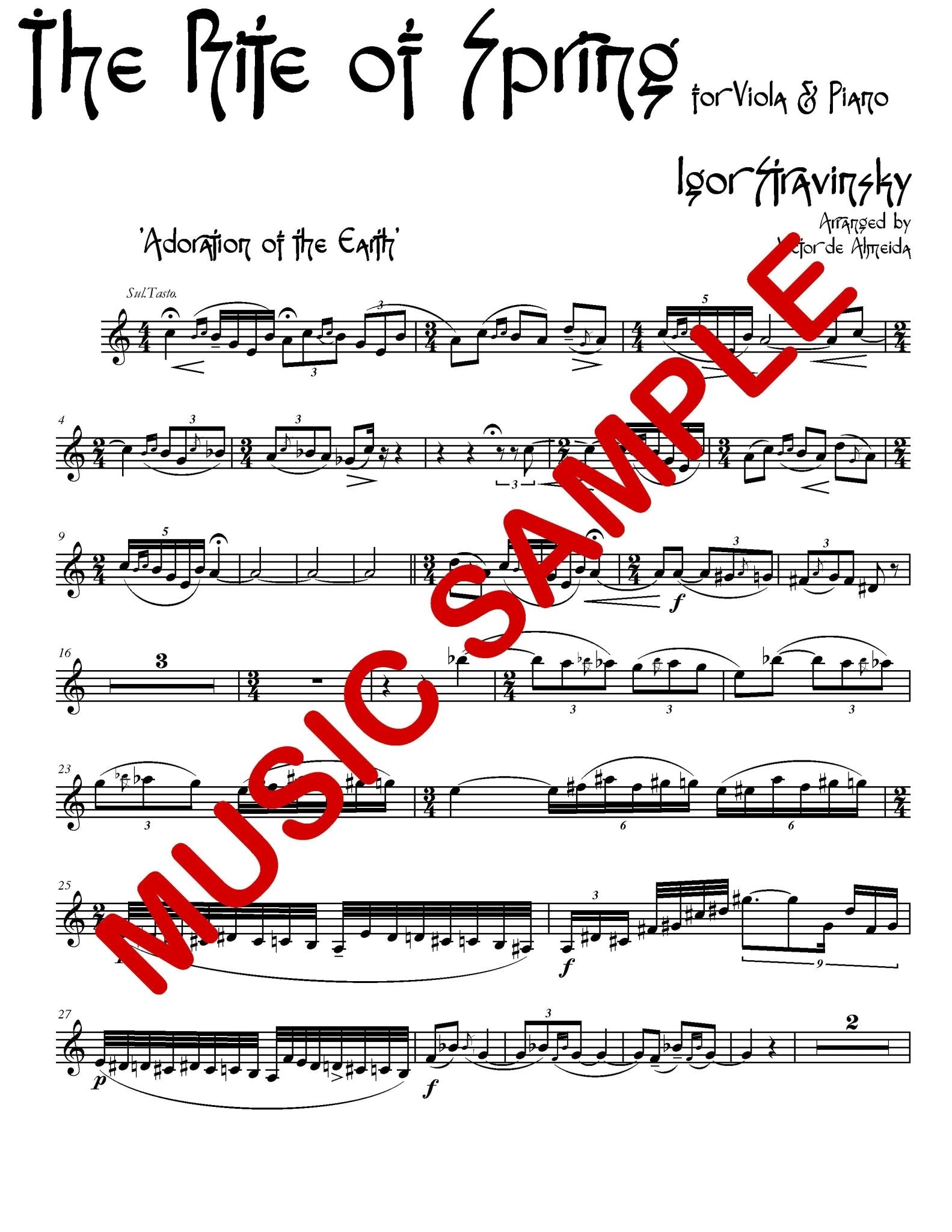 The Rite of Spring for Viola + Piano - Last Resort Music Publishing