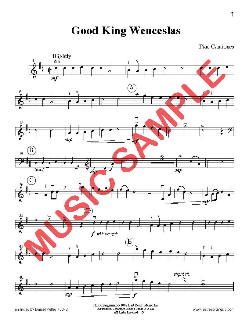 Twenty Intermediate Christmas Solos for Violin or Flute or Oboe and Piano - Last Resort Music Publishing