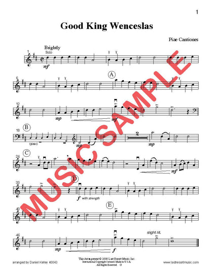 Twenty Intermediate Christmas Solos for Violin or Flute or Oboe and Piano - Last Resort Music Publishing