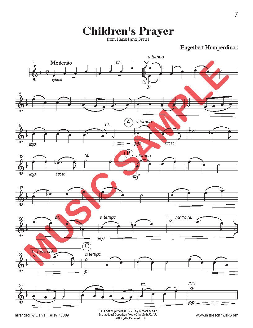 Twenty Sacred & Spiritual Solos - Violin or Flute or Oboe & Piano - Last Resort Music Publishing