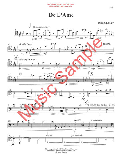 Two Concert Works for Cello and Piano - Last Resort Music Publishing