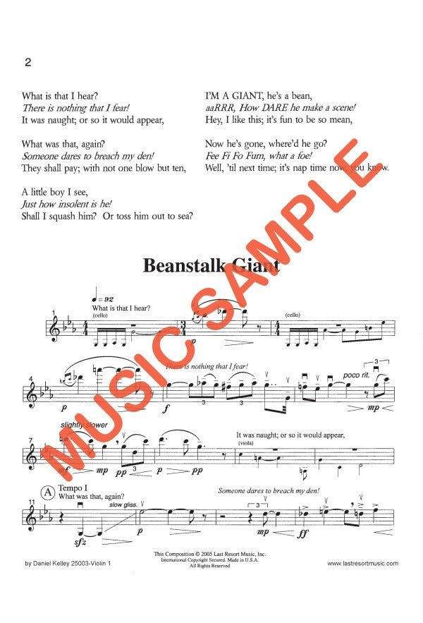 Villains and Sweethearts for String Quartet - Last Resort Music Publishing